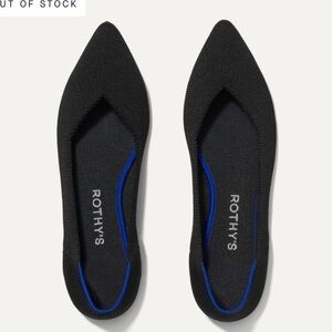 ✨ROTHYS✨ Black Pointed Toe Women's Flats